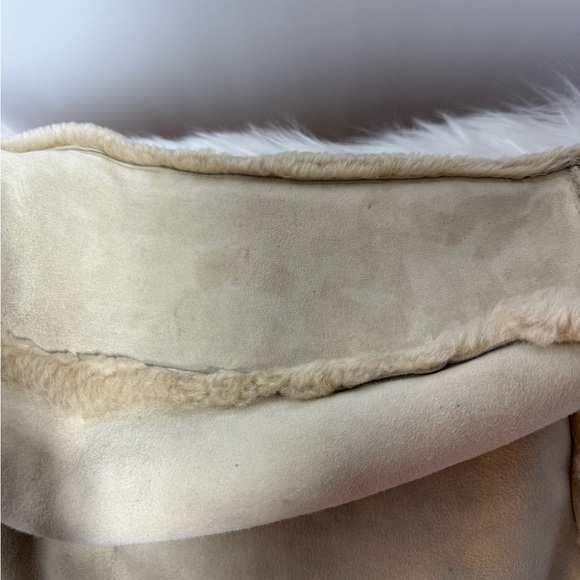 Chanel Shearling Suede Fur Chanel Handbag Tote CC Logo Vintage - Picture 7 of 16